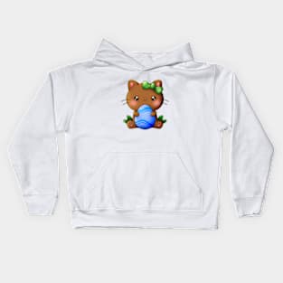 kitty easter egg Kids Hoodie